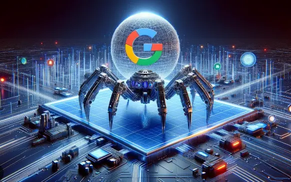 Immagine di un robot della google a forma di ragno