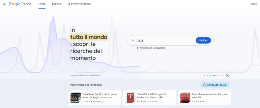 home page google trends